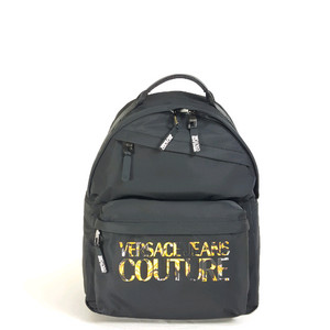 베르사체진스 아이코닉 검정 나일론 남성 백팩