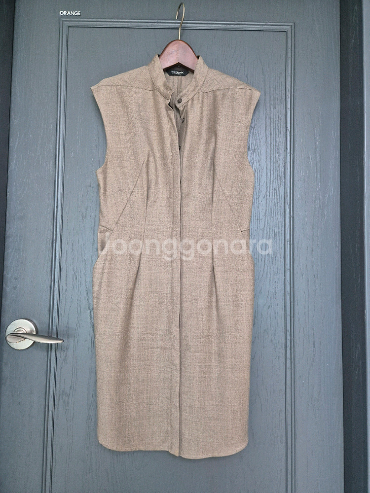 주크 차이나넥 단아한 모직 베스트겸 원피스--0