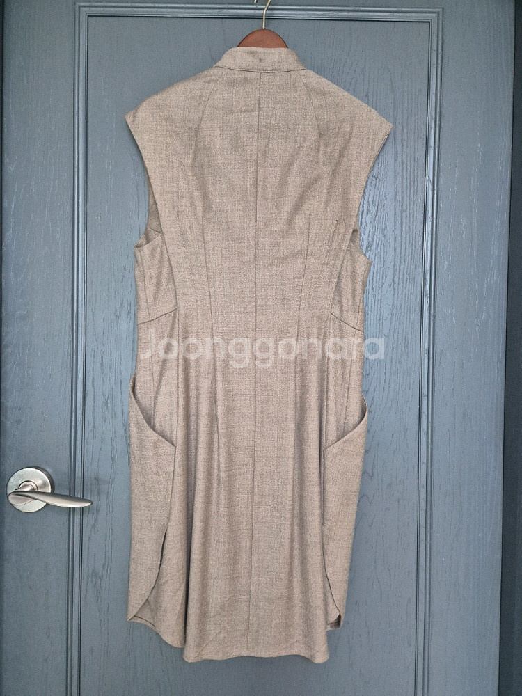 주크 차이나넥 단아한 모직 베스트겸 원피스--3