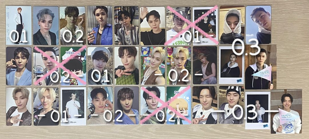 세븐틴 SVT 포카 대량 일괄 양도 판매 이미지