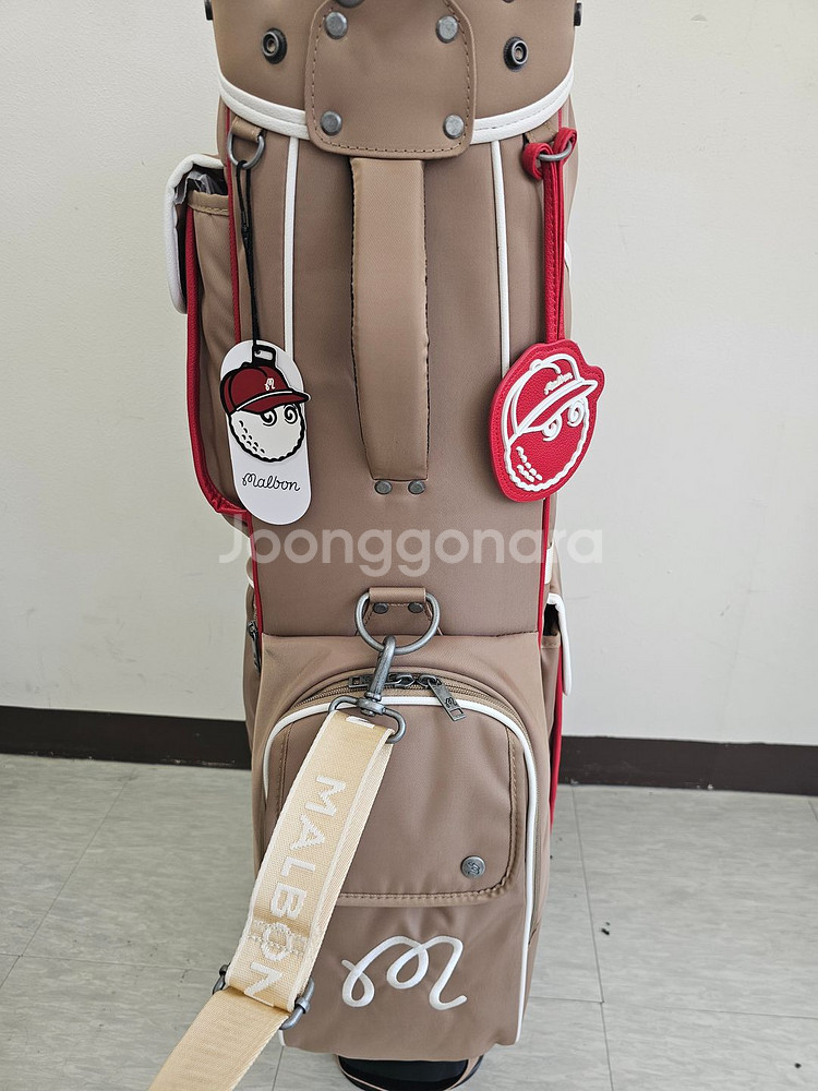 말본 골프 멀티포켓 경량 스탠드백 베이지 새상품--5
