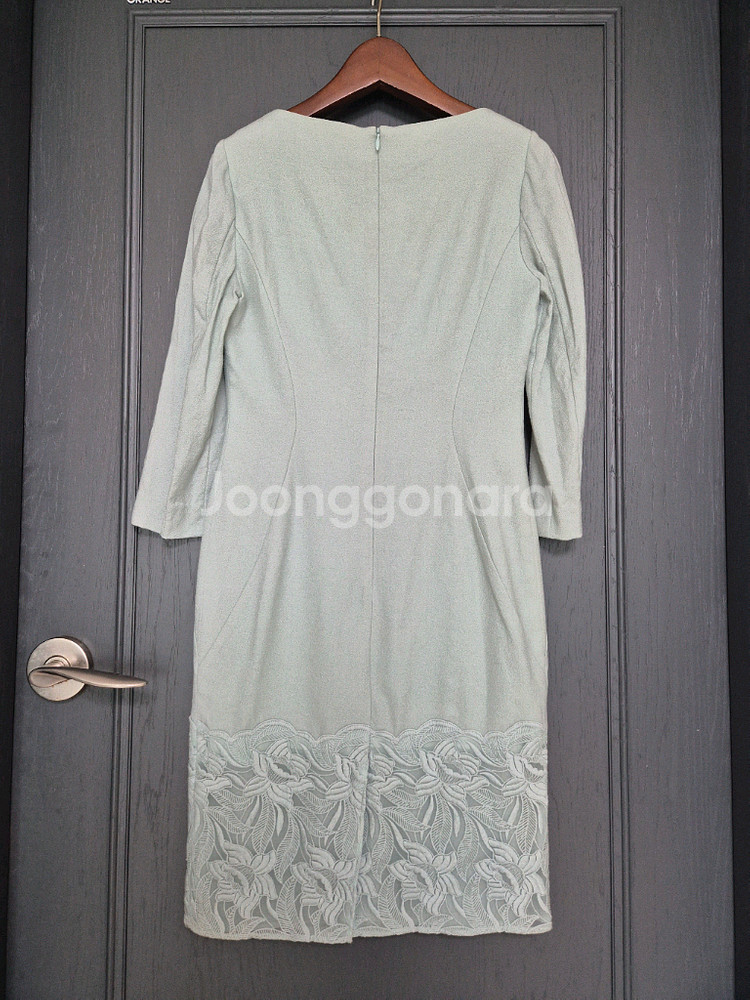 지고트 민트 레이스 원피스--3