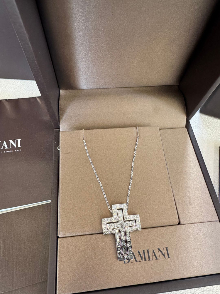 다미아니 벨에포크 화이트골드 다이아 블랙그라데이션 목걸이 라지 이미지