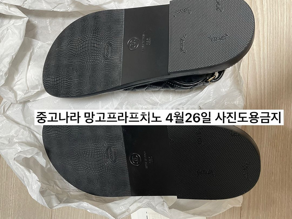 (38,250)샤넬 밸크로 샌들 벨크로 캐비어 블랙--4