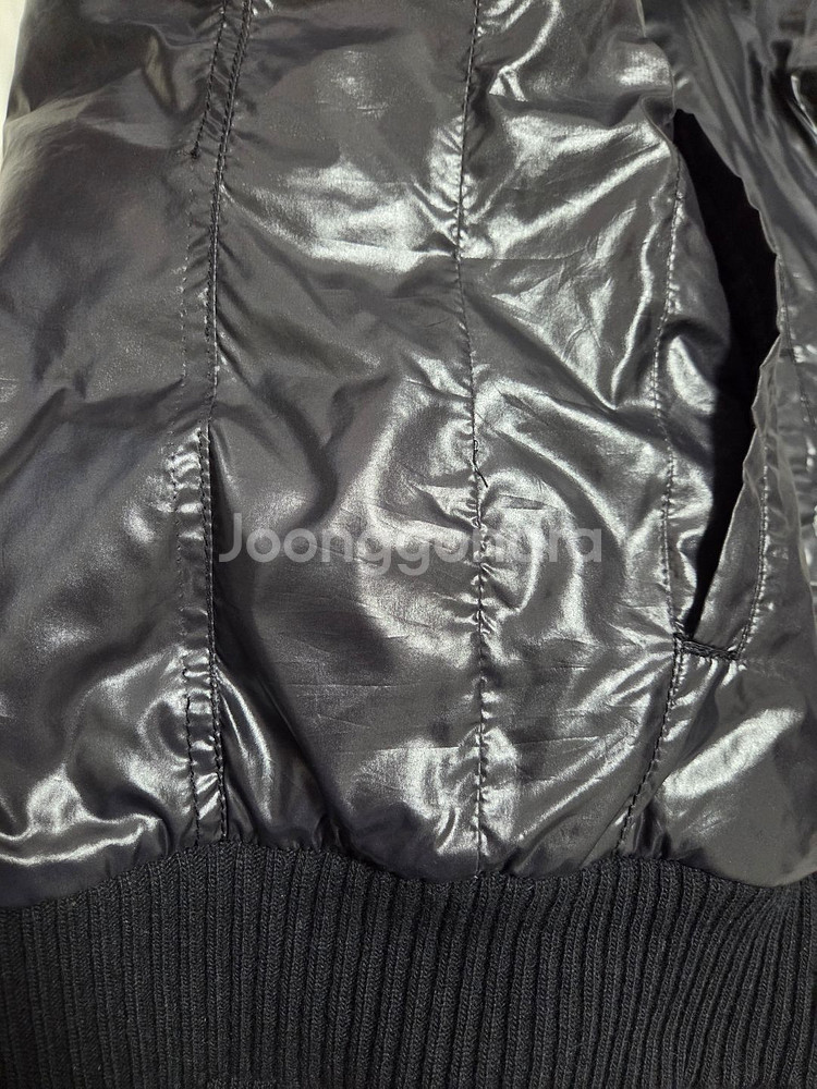 솔리드옴므 유광 지퍼디테일 다운패딩--4