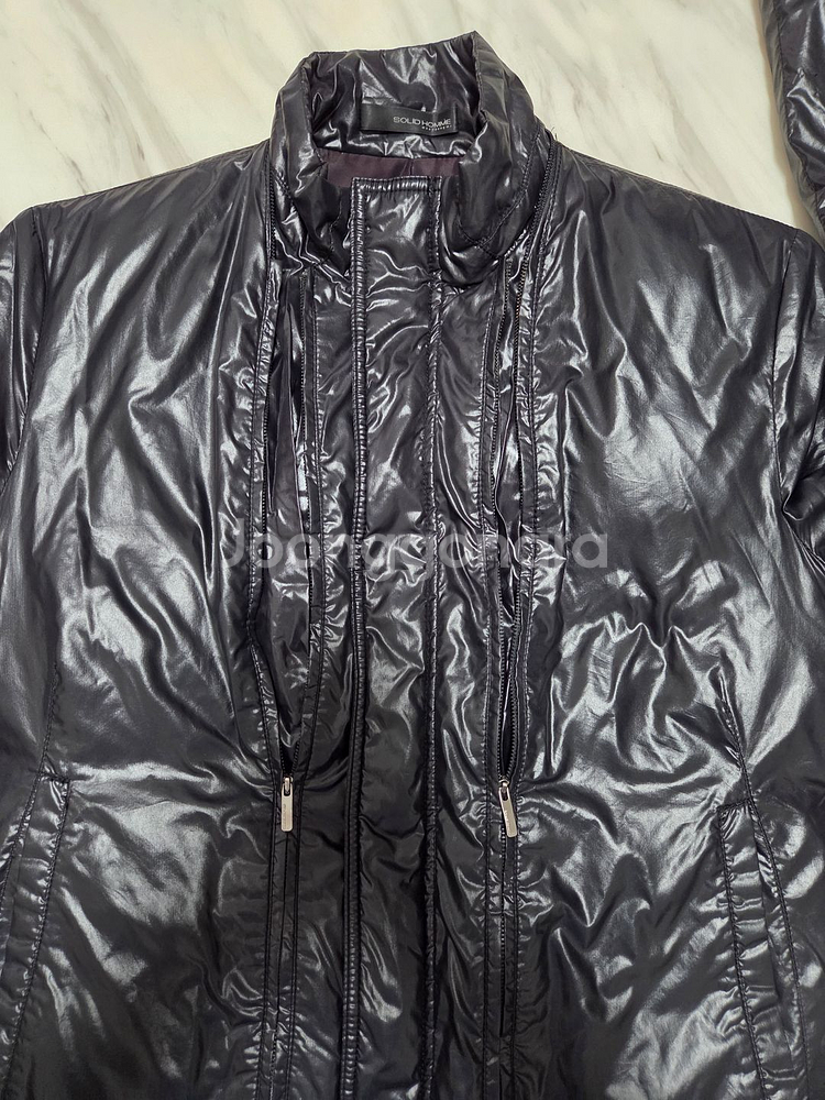 솔리드옴므 유광 지퍼디테일 다운패딩--3