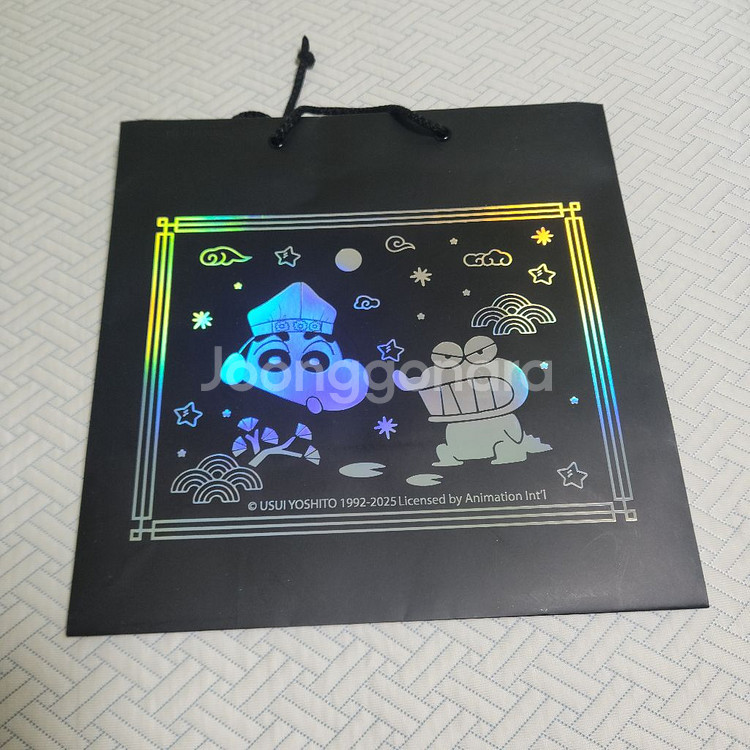 댄꼼마 팝업 특전 짱구 자개 쇼핑백 3개 세트--0