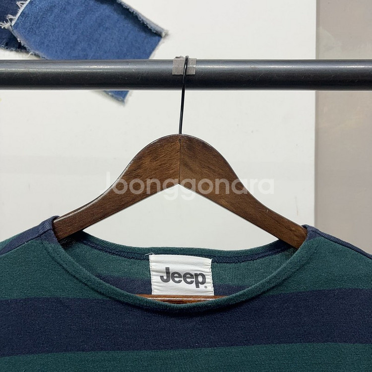 (90) 지프 캐주얼 스트릿 럭비 스트라이프 긴팔티--1