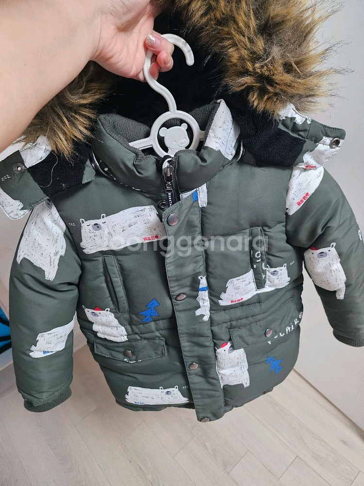 베베테일러 북극곰 유아 패딩110--4