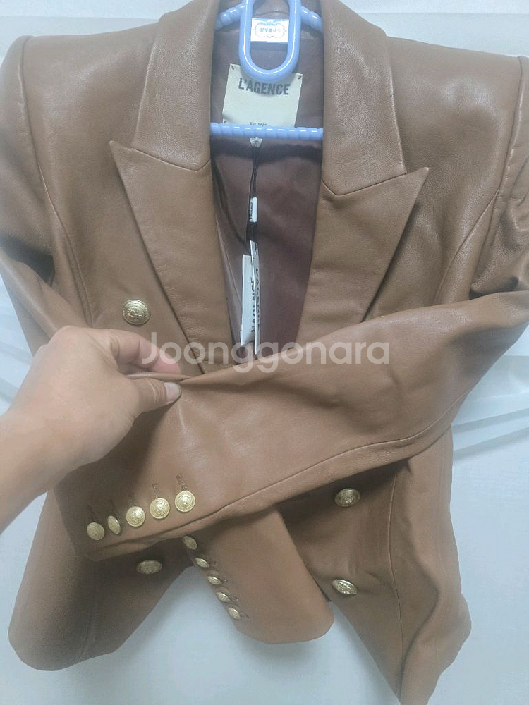 (미착용) 라젠스 여성 가죽자켓 (사이즈 4)--3