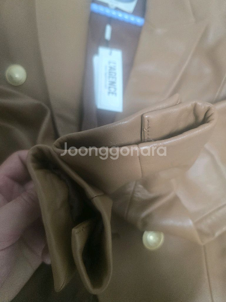 (미착용) 라젠스 여성 가죽자켓 (사이즈 4)--6