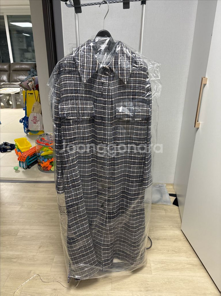 새상품 598000원짜리 럭키슈에뜨 체크 롱 코트 55-66--4