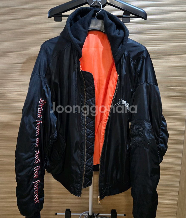 듀드나이 다크니스 후드 봄버 오버핏. 베트멍,릭오웬스--0