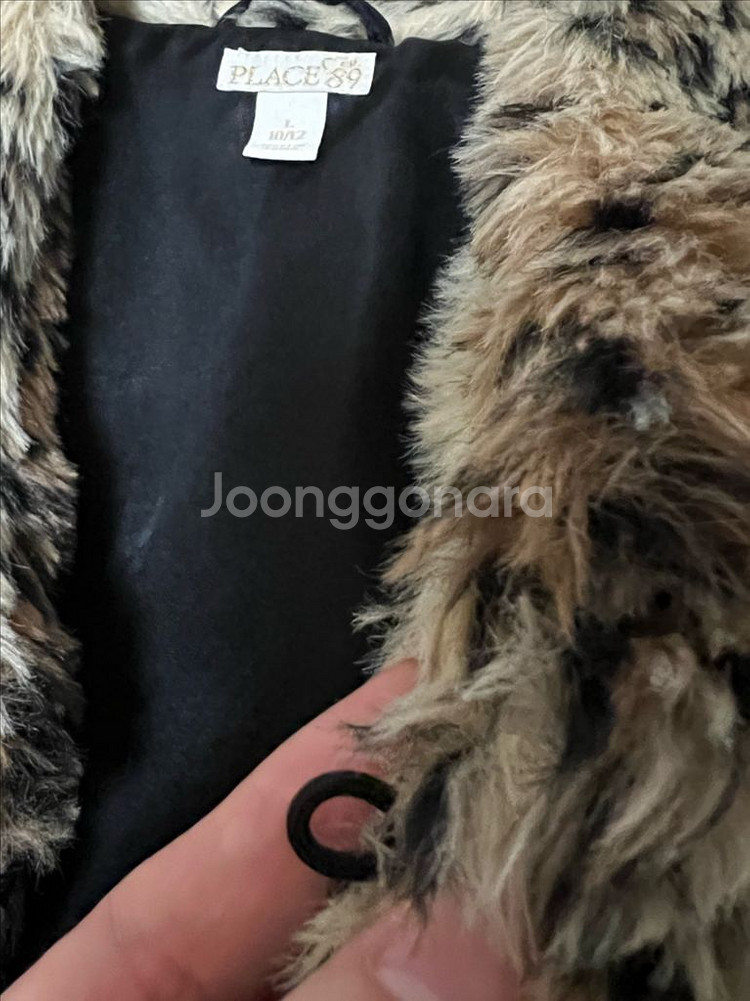 어린이 크롭 레오파드 페이크퍼 자켓--3