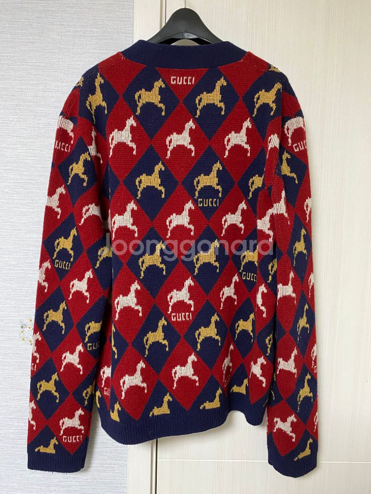 [M] 구찌 애니멀 패턴 승마 가디건--1