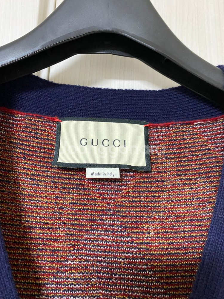 [M] 구찌 애니멀 패턴 승마 가디건--2