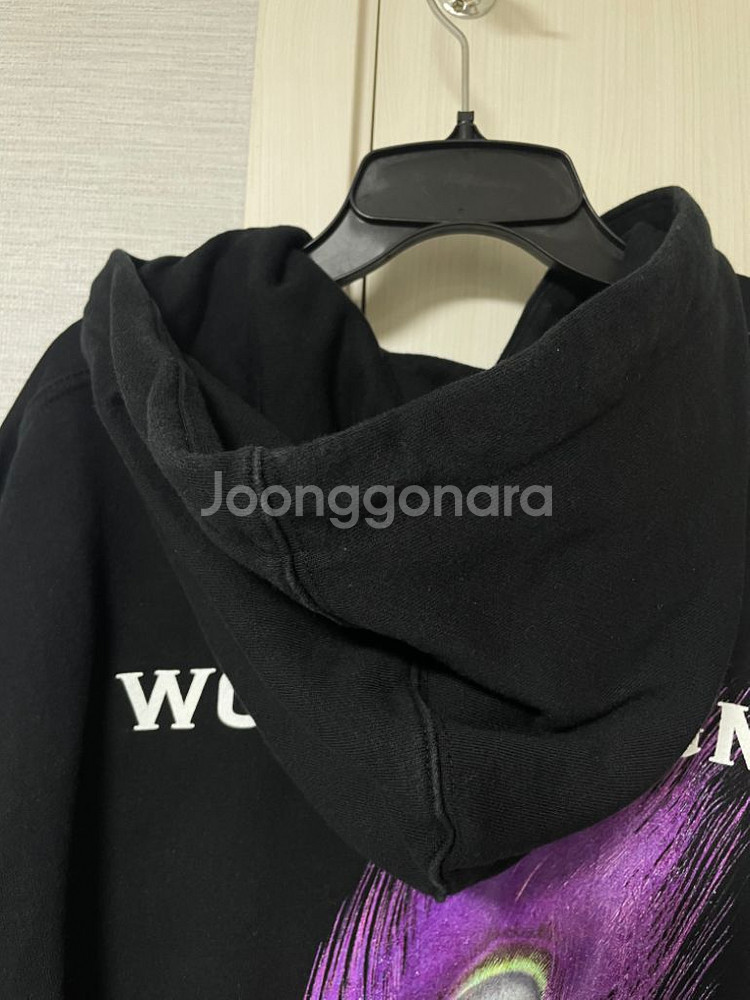 [46] 우영미 23SS 깃털 백로고 후드 블랙--1