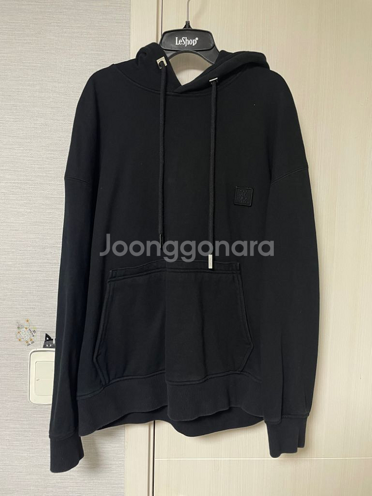 [46] 우영미 23SS 깃털 백로고 후드 블랙--2