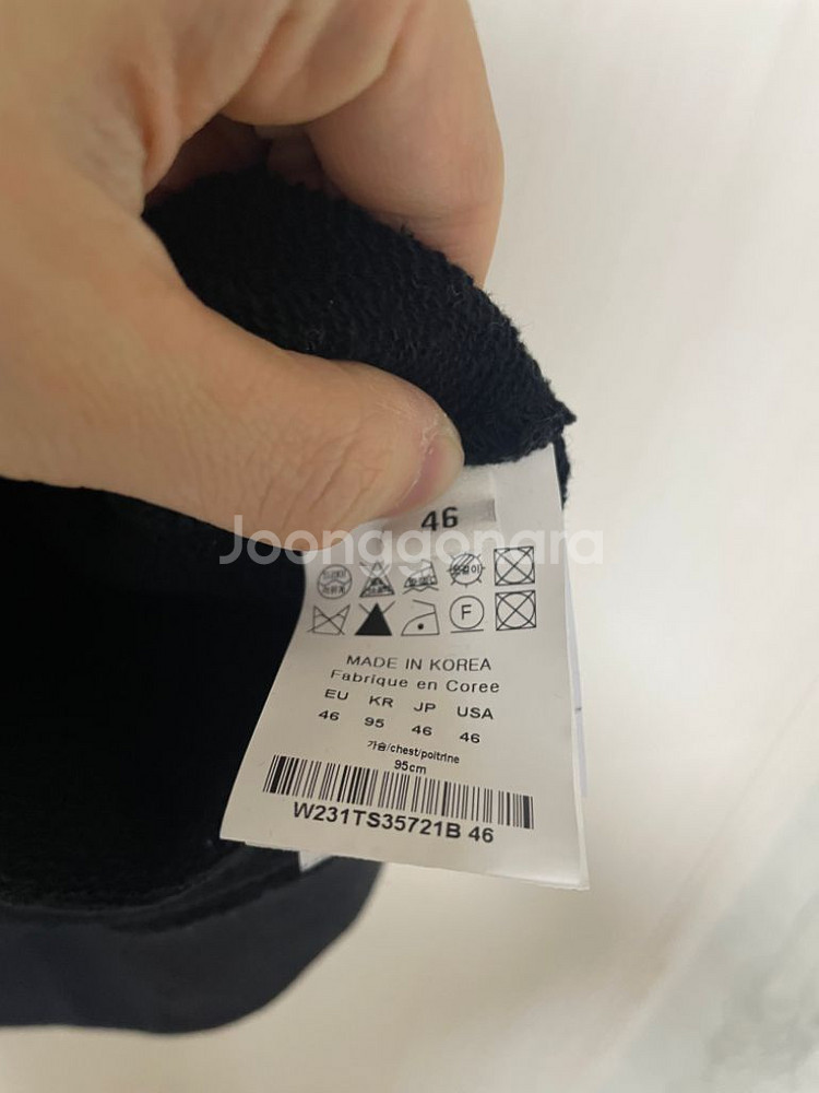 [46] 우영미 23SS 깃털 백로고 후드 블랙--4