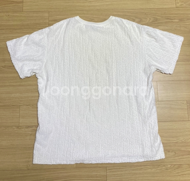 [L] 디올 오블리크 테리 반팔 화이트--1