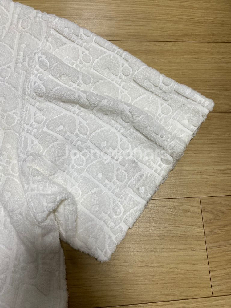 [L] 디올 오블리크 테리 반팔 화이트--3