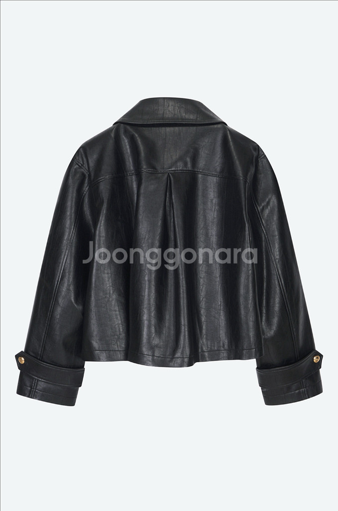 SJSJ 백 플리츠레더자켓 미착용 새상품 택 ㅇ--7