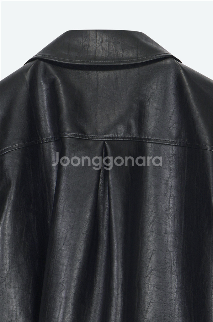 SJSJ 백 플리츠레더자켓 미착용 새상품 택 ㅇ--4