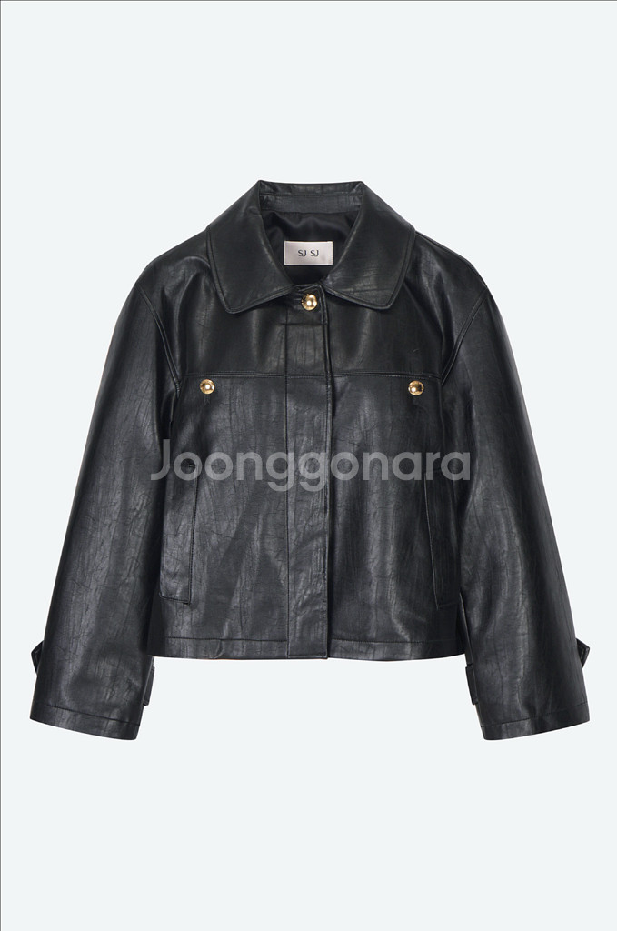SJSJ 백 플리츠레더자켓 미착용 새상품 택 ㅇ--6