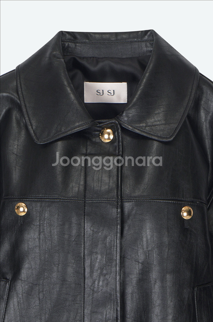 SJSJ 백 플리츠레더자켓 미착용 새상품 택 ㅇ--5