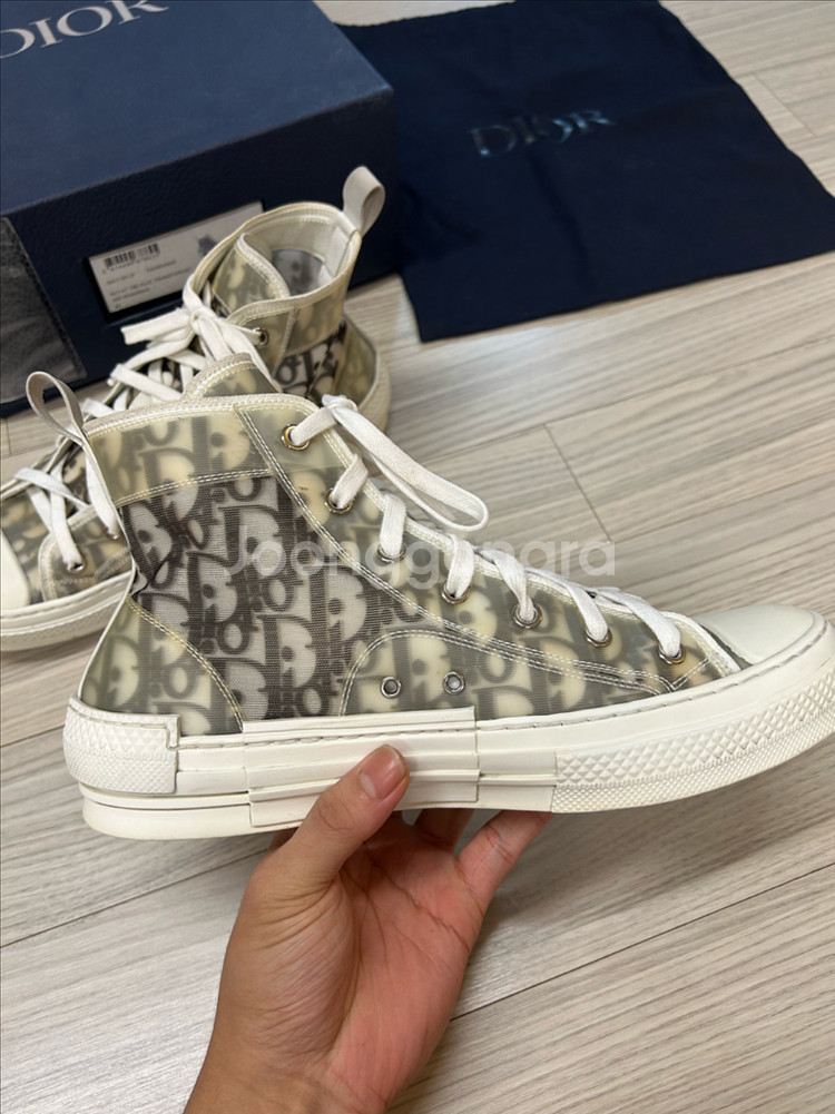 정품 디올 오블리크 하이탑 스니커즈 41--2