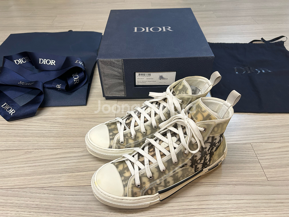 정품 디올 오블리크 하이탑 스니커즈 41--0