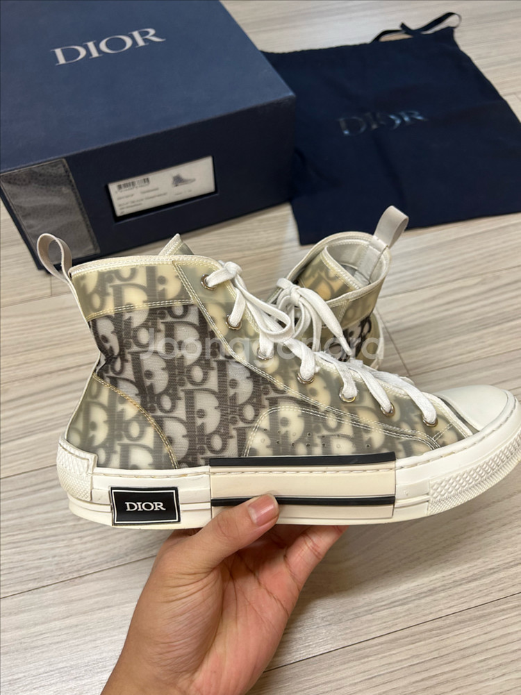 정품 디올 오블리크 하이탑 스니커즈 41--4