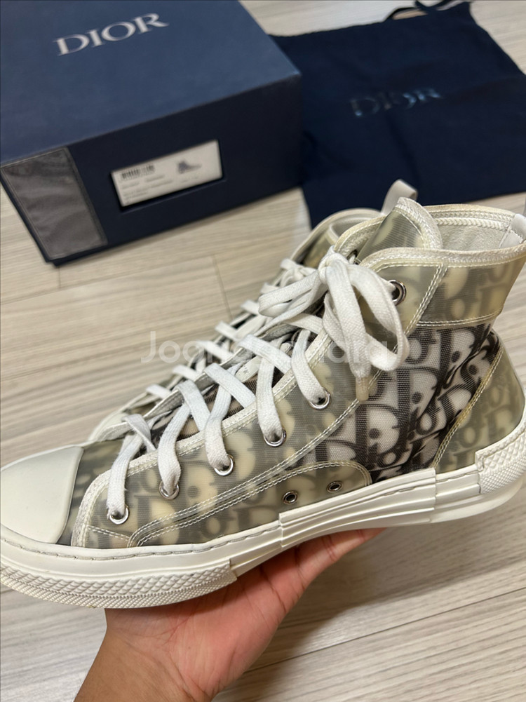 정품 디올 오블리크 하이탑 스니커즈 41--3