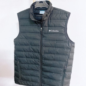 (L)컬럼비아남자블랙오리털경량패딩조끼