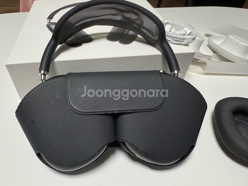 애플 에어팟 맥스 스페이스 그레이 풀박스(라이트닝, 여분 이어패드)--0