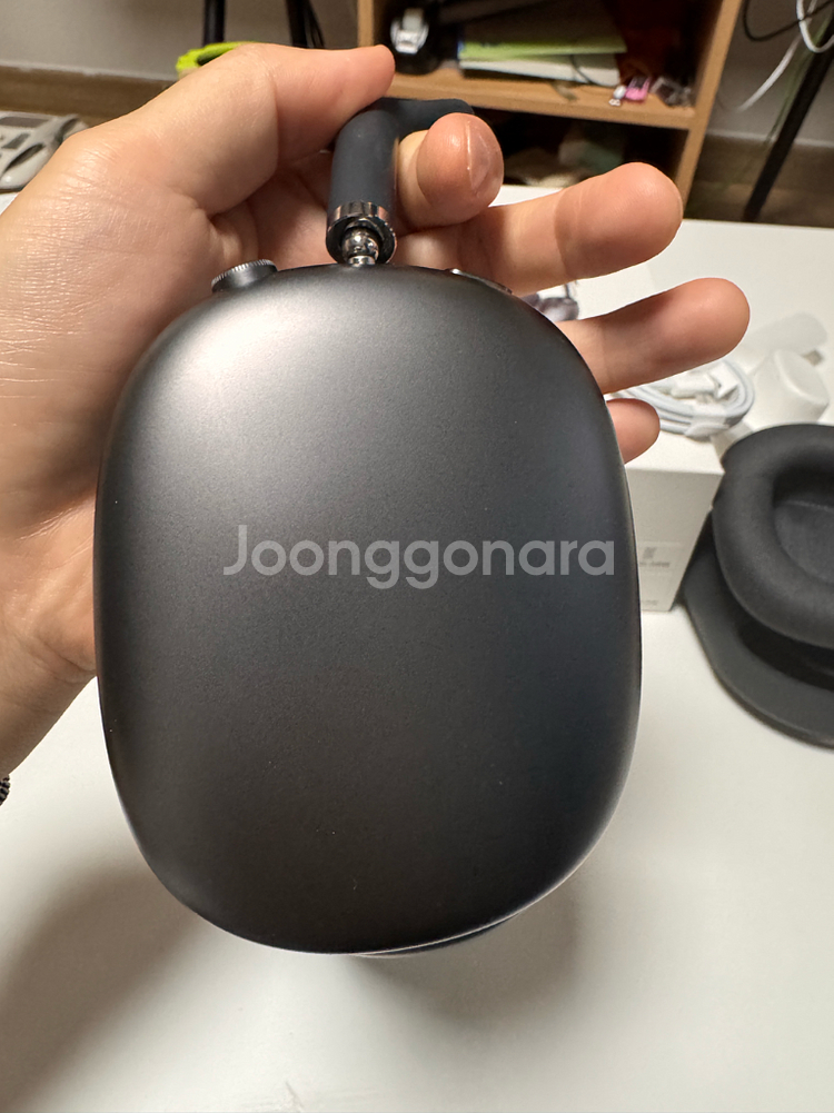 애플 에어팟 맥스 스페이스 그레이 풀박스(라이트닝, 여분 이어패드)--8