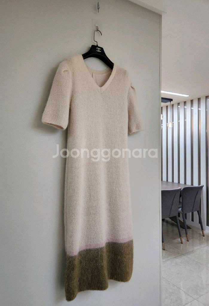 구호 모헤어 울블렌드 롱니트 원피스 S사이즈--4