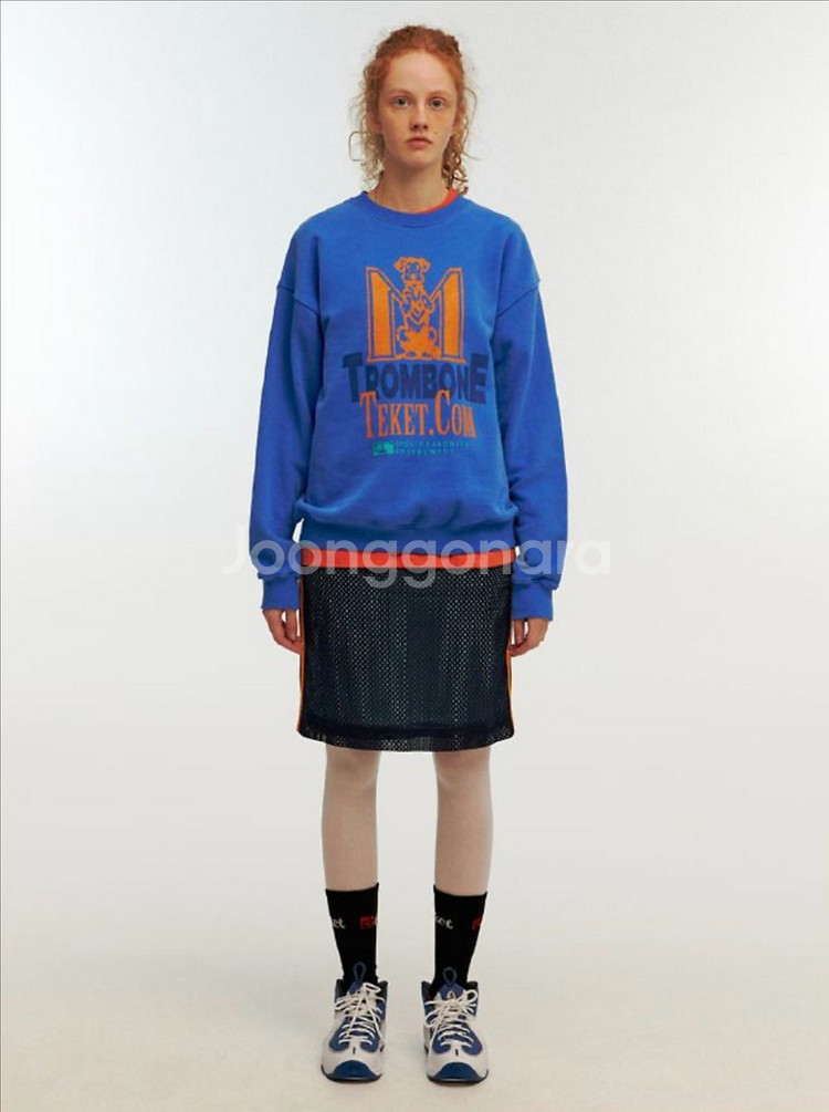 [M] 테켓 Teket Puppy Things Sweatshirt Blue 퍼피 띵스 스웻셔츠 맨투맨 블루--1