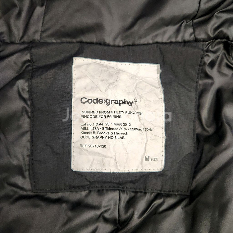 코드그라피 더플 후드 롱패딩 M사이즈 / 거의 새거--2