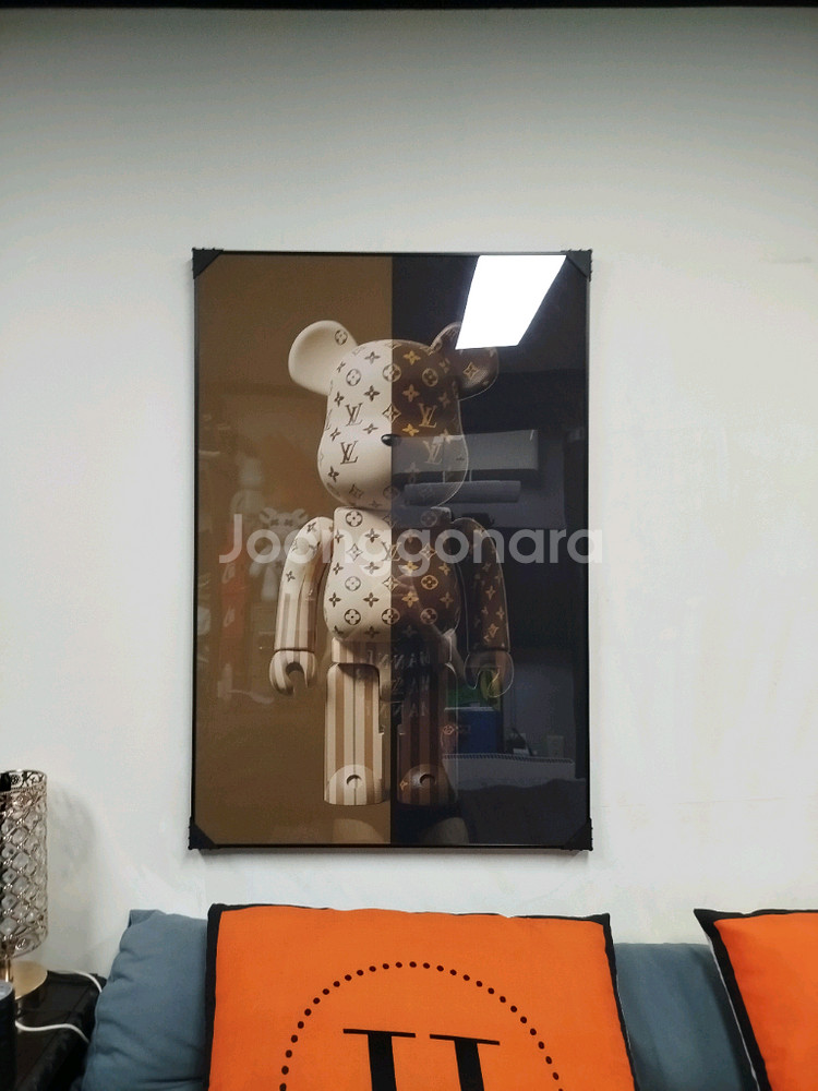 루이비통 베어브릭 피규어 카우스 대형 그림 액자 명품그림 명품액자 인테리어소품 인테리어액자 곰그림--9