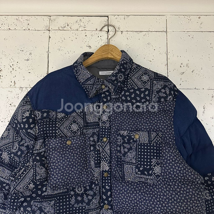 L 어블루 가먼츠 페이즐리 패딩 셔츠 양면--1