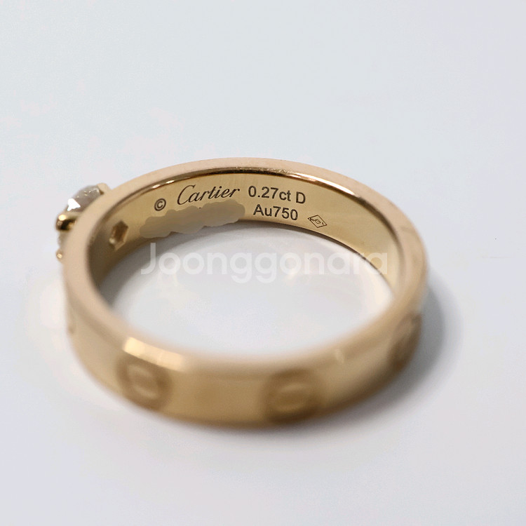 까르띠에 러브 솔리테어 링 1P다이아 49호--7