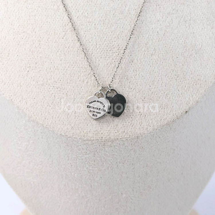 티파니앤코 리턴 투 더블 하트 미니 펜던트 목걸이--0