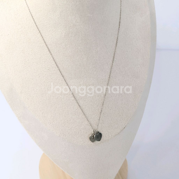 티파니앤코 리턴 투 더블 하트 미니 펜던트 목걸이--4