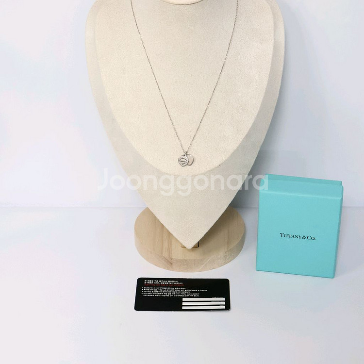티파니앤코 리턴 투 더블 하트 미니 펜던트 목걸이--6