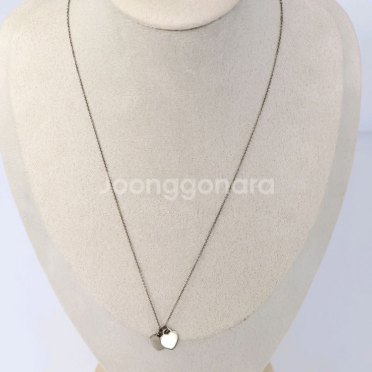 티파니앤코 리턴 투 하트 더블 미니 펜던트 목걸이--4