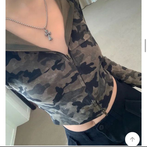 카모플라주 크롭 집업