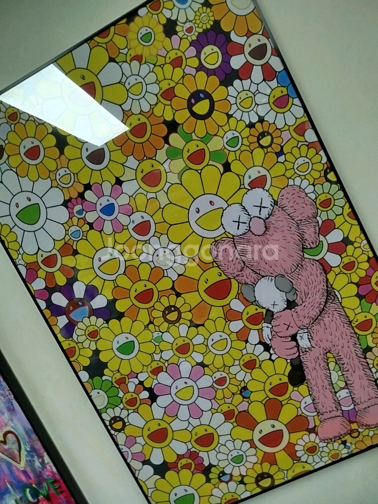 카이카이키키 팝아트 러브 사랑 카우스 대형 그림 액자 명품그림 명품액자 인테리어소품 인테리어액자 곰그림--4