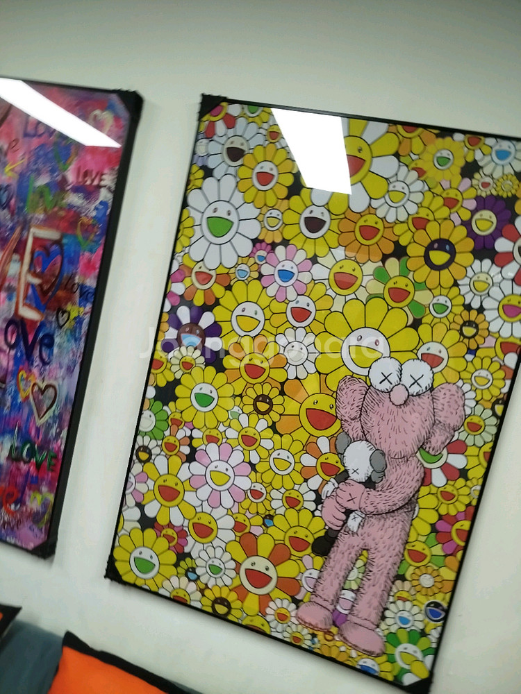 카이카이키키 팝아트 러브 사랑 카우스 대형 그림 액자 명품그림 명품액자 인테리어소품 인테리어액자 곰그림--2