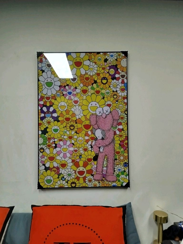 카이카이키키 웃는꽃 무리카미다카시 카우스 대형 그림 액자 명품그림 명품액자 인테리어소품 인테리어액자--4